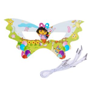 Dora shaped butterfly paper party eye mask. (6pcs)