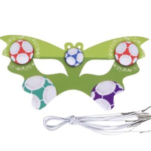 Green Paper Soccer-themed Party Masks (6pcs)