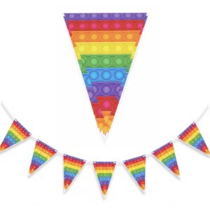 Rainbow Pop-it paper flag Banner