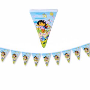Dora Paper Flags Banner