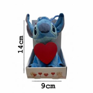 Stitch plush  holding A red heart