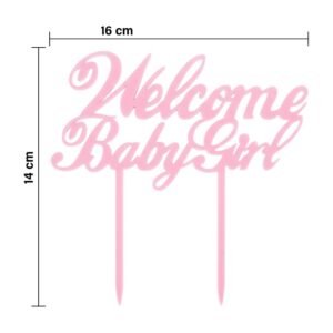 Welcome Baby Girl  Cake Topper