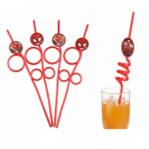 - Spider man plastic straws ( 4 pcs )