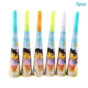 Dora Party Horns 6 pcs