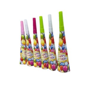 Happy Birthday Party Horns 6 pcs