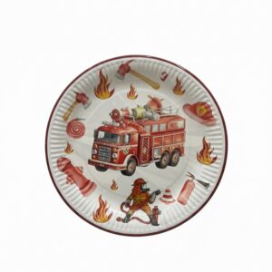 Firefighter Paper Plate 9”