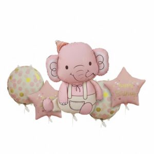 Pink Elephant set of (6 pcs)