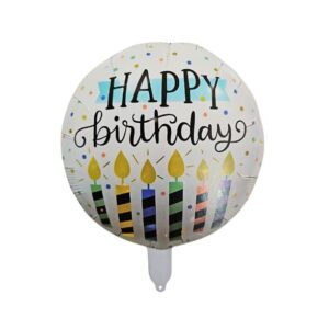 Happy birthday colored foil balloon 18”