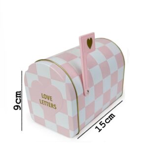 metal mailbox with a heart