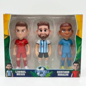 3 football players Figurine Cristiano Ronaldo, Lionel messi and Kylian MBAPPÉ
