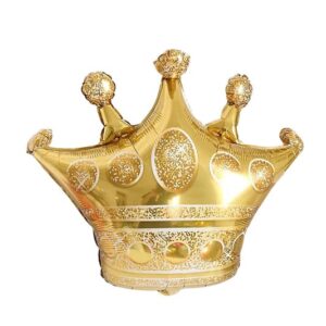 Gold crown foil shape balloon 35”