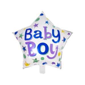 Baby boy star shape foil balloon 18”