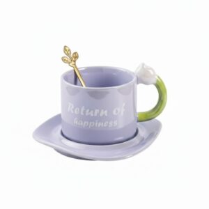 Handle Mug with Coaster & Spoon