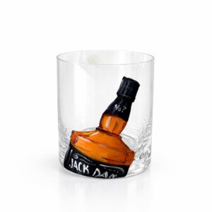 Hand Painted Whiskey Glass (JACK DANIEL )