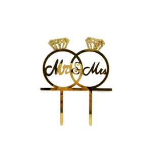 Plexi Rings Mr&Mrs Cake Toppervc fd