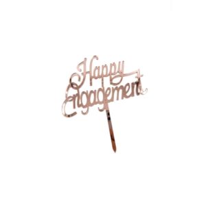 Plexi Happy Engagement Cake Topper