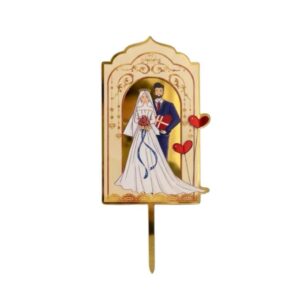 Plexi Groom&Bride Cake Topper