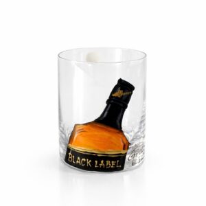 Hand Painted whiskey Glass (BLACK LABEL)