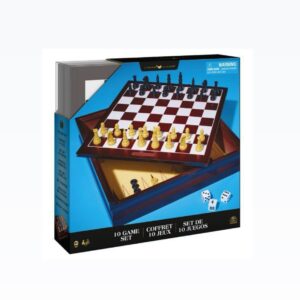 Chess with wooden cabinet