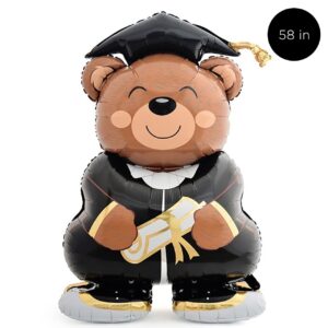 Graduation Bear Standee Foil Balloon