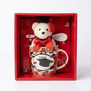 Graduation Mug With teddy bear with Cap For Graduation day celebration