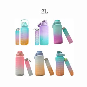 Large Plastic Water Bottle (2L) With Small One (300ML)
