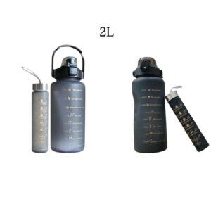 Large Plastic Water Bottle (2L) With Small One (300ML)