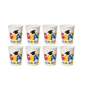 Grad congrats paper cups(8 pcs)
