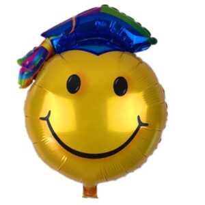 Grad Smiley face Balloon Size : 37”