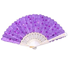 Purple Dentelle Fan