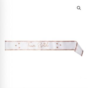 Team Bride Sash (Rose Gold)