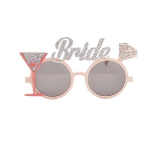 Pink Glittery Bride Sunglasses