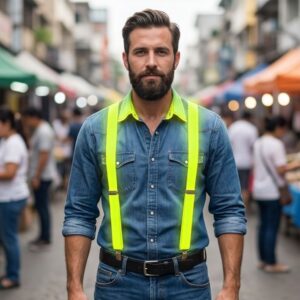 Neon yellow Suspenders