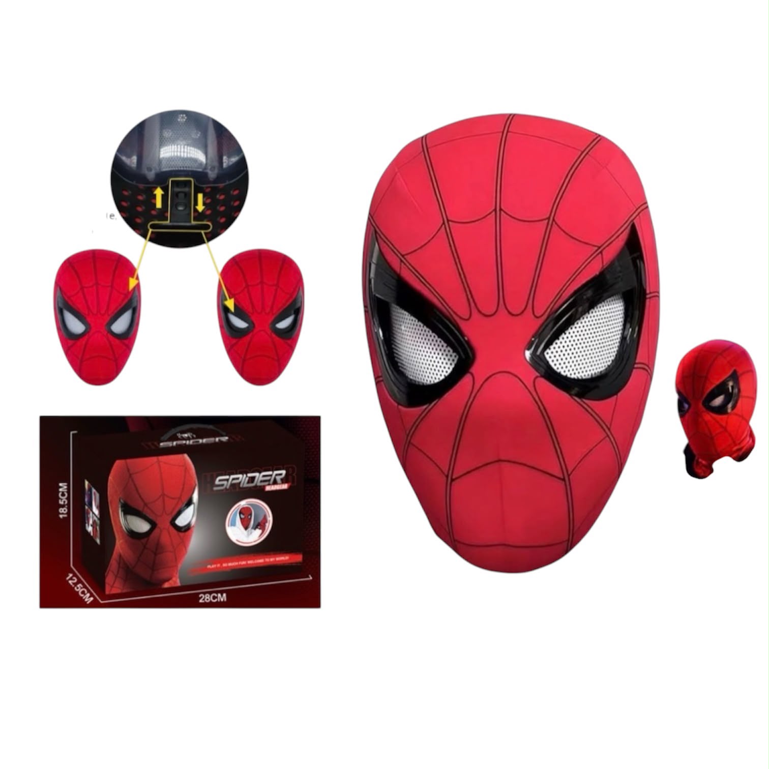 Election Spiders Man Mask ( The eyes are open )(When you open your mouth, the eyes blink)