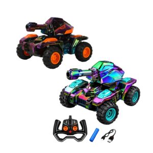 Mecha Tank Shooting Water Bomb With Remote Control (rechargeable battery)
