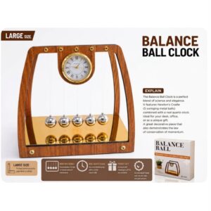 Balance Ball Clock Size:17.5cm X 18cm