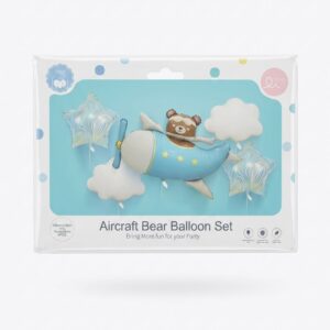 Aircraft Bear Ballon Set (1pcs 108x78 4pcs 45x45)