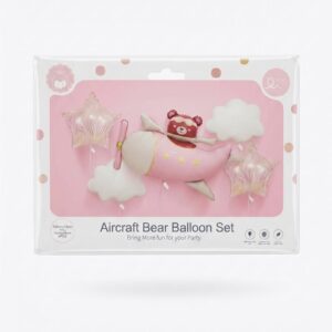 Aircraft Bear Balloon Set (1pcs 108x78 4pcs 45x45)