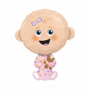 Baby Girl Shape Foil Balloon Qualatex