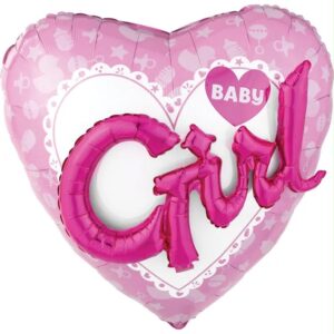 Baloon Foil Multi Baby Girl 3-D effect