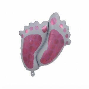 Pink And White Baby Footprint