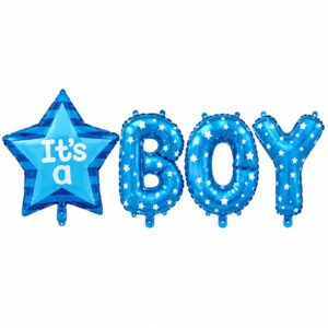 blue "It's a Boy" foil balloon set