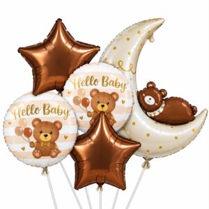 Hello Baby Teddy Bear Set foil balloon 5pcs
