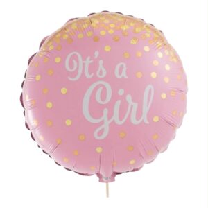 It’s a Girl Round Foil Balloon
