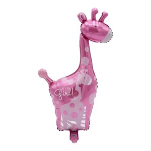 Giraffe It’s A Girl Balloon With Stick