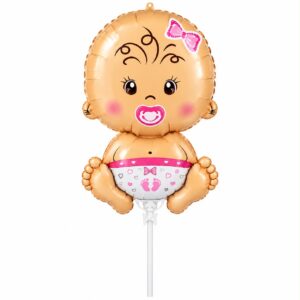 Baby Girl Balloon With Stick