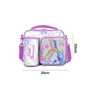 Jasminestar Mermaid Launch Bag 2 Zipper Compartment & Bottle Holder