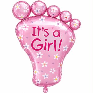 Foot It’s a Girl Supershape Foil balloon