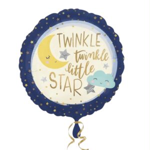 Round Twinkle Twinkle Little Star Foil balloon