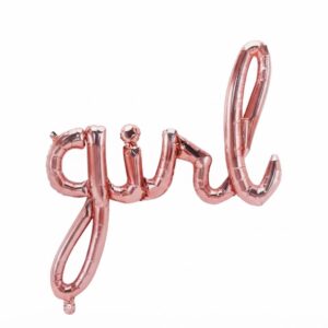 Rose Gold Girl Banner Balloon